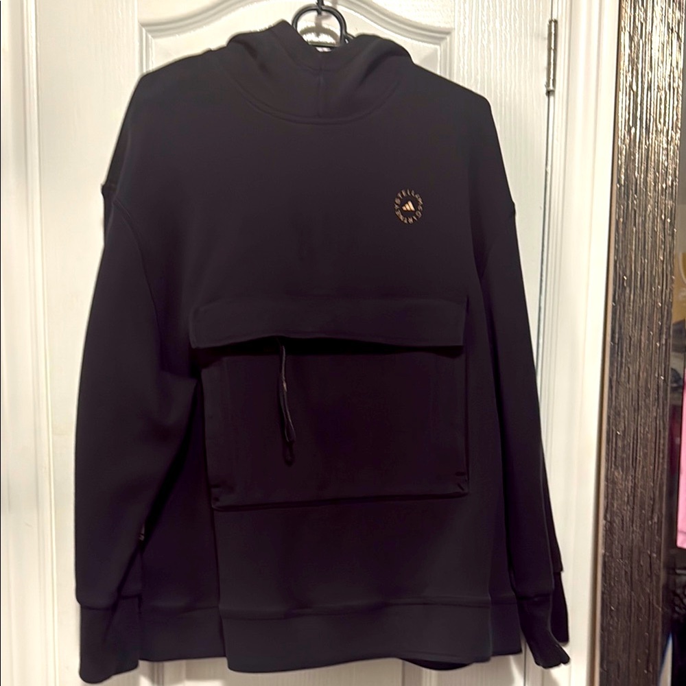 STELLA MCCARTNEY Adidas Black Hooded Pullover Sweatshirt